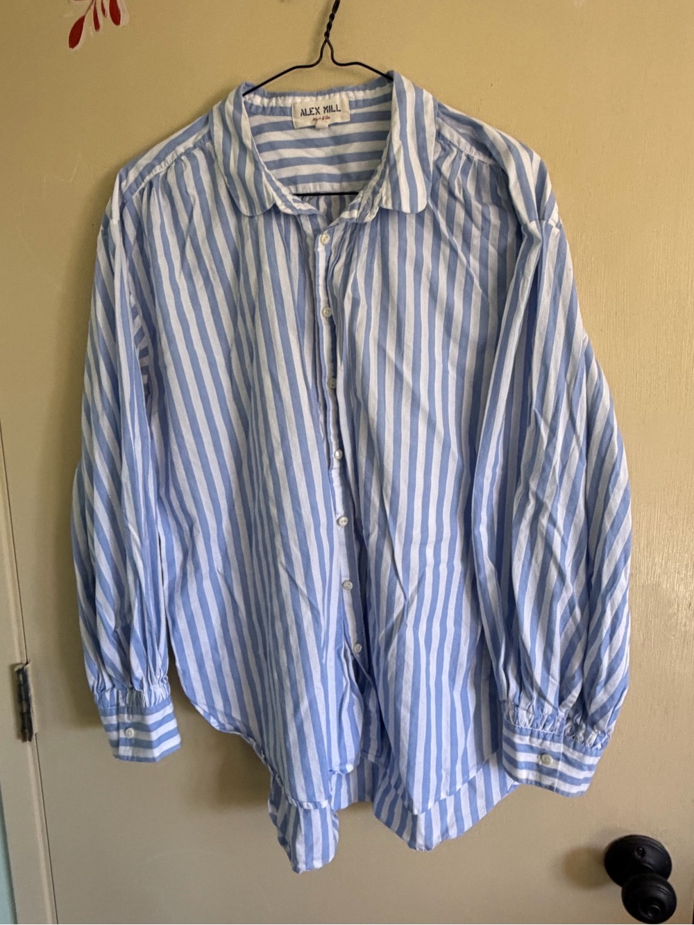 Alex Mill Women’s Blue & White Striped Button-Up Shirt